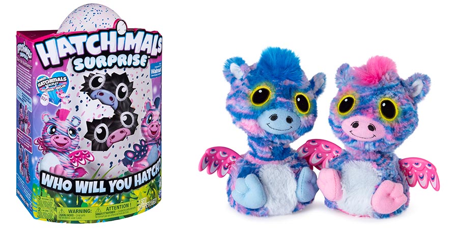 Hatchimals 19110-ZUF Хетчималс сюрприз - близнецы интерактивные питомцы, вылупляющиеся из яйца